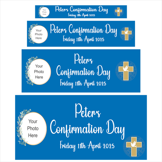 Blue confirmation banner
