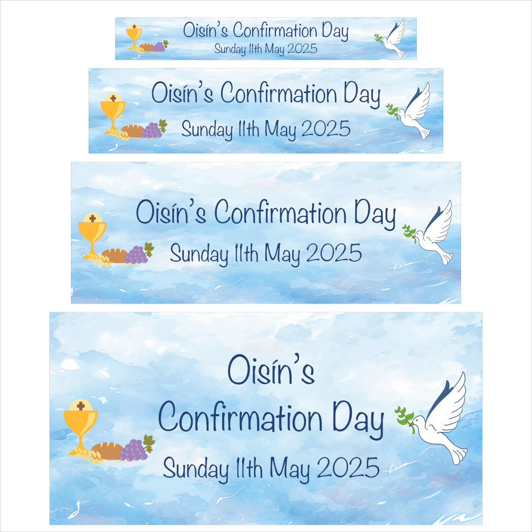 Blue Tie-dye Confirmation Banner