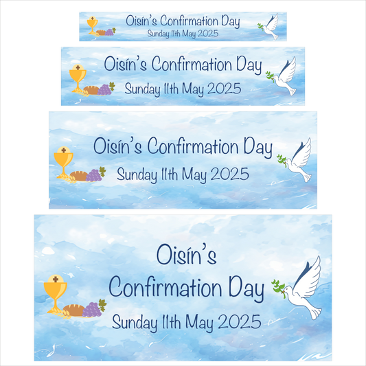 Blue Tie-dye Confirmation Banner