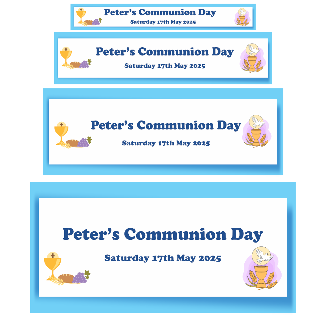 Blue Border Communion Banner