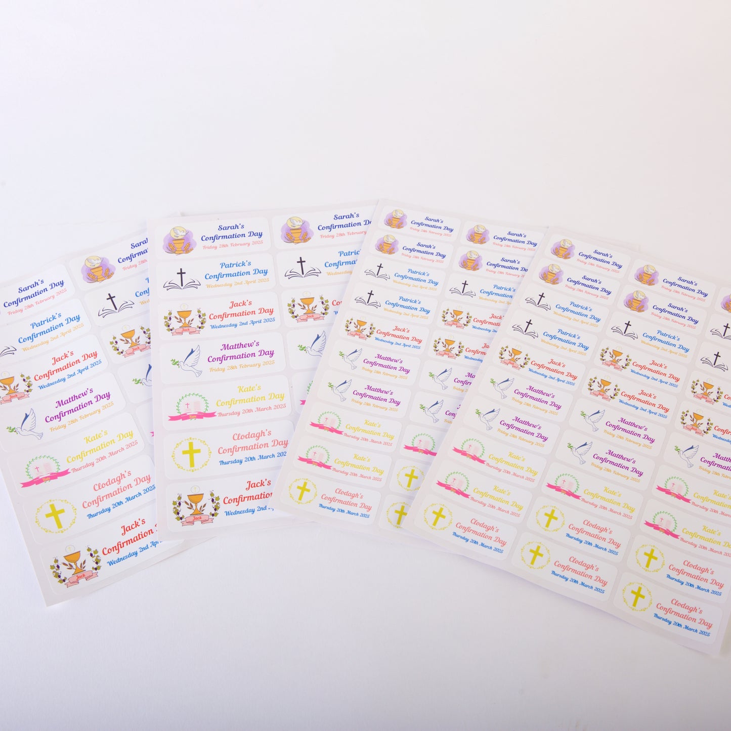 Rectangular Confirmation Stickers