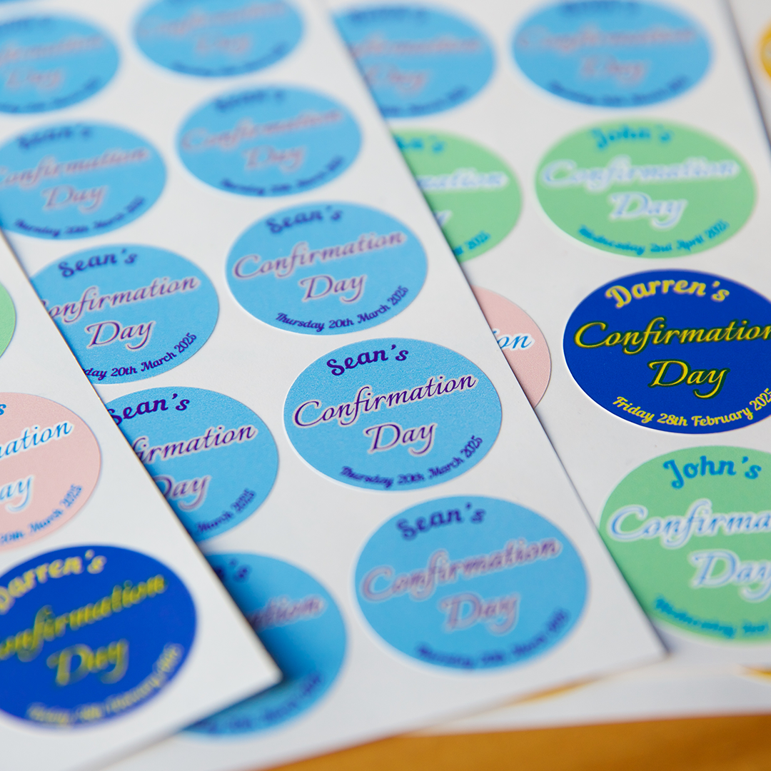 Personalised Confirmation Stickers