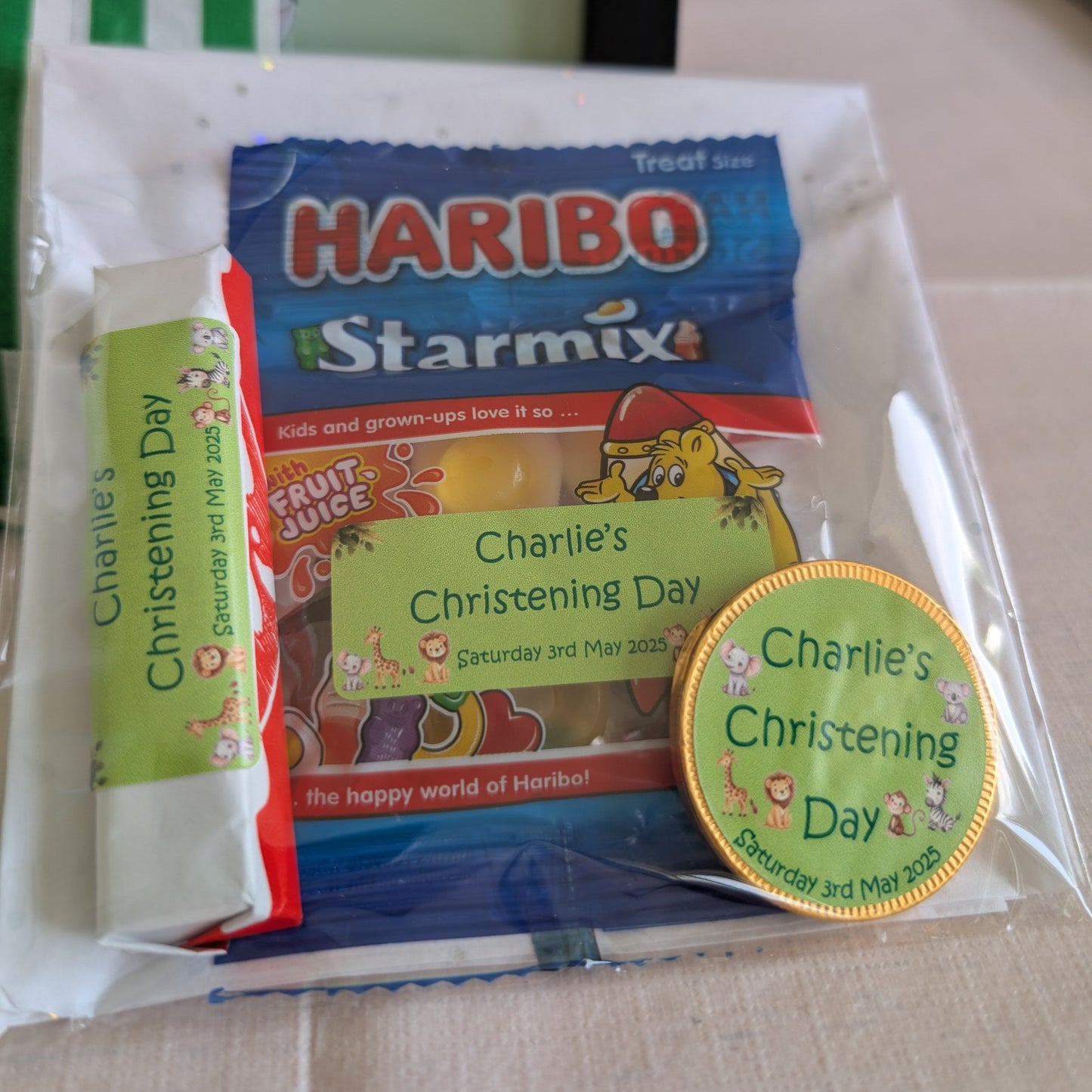 Jungle Friends Christening Stickers