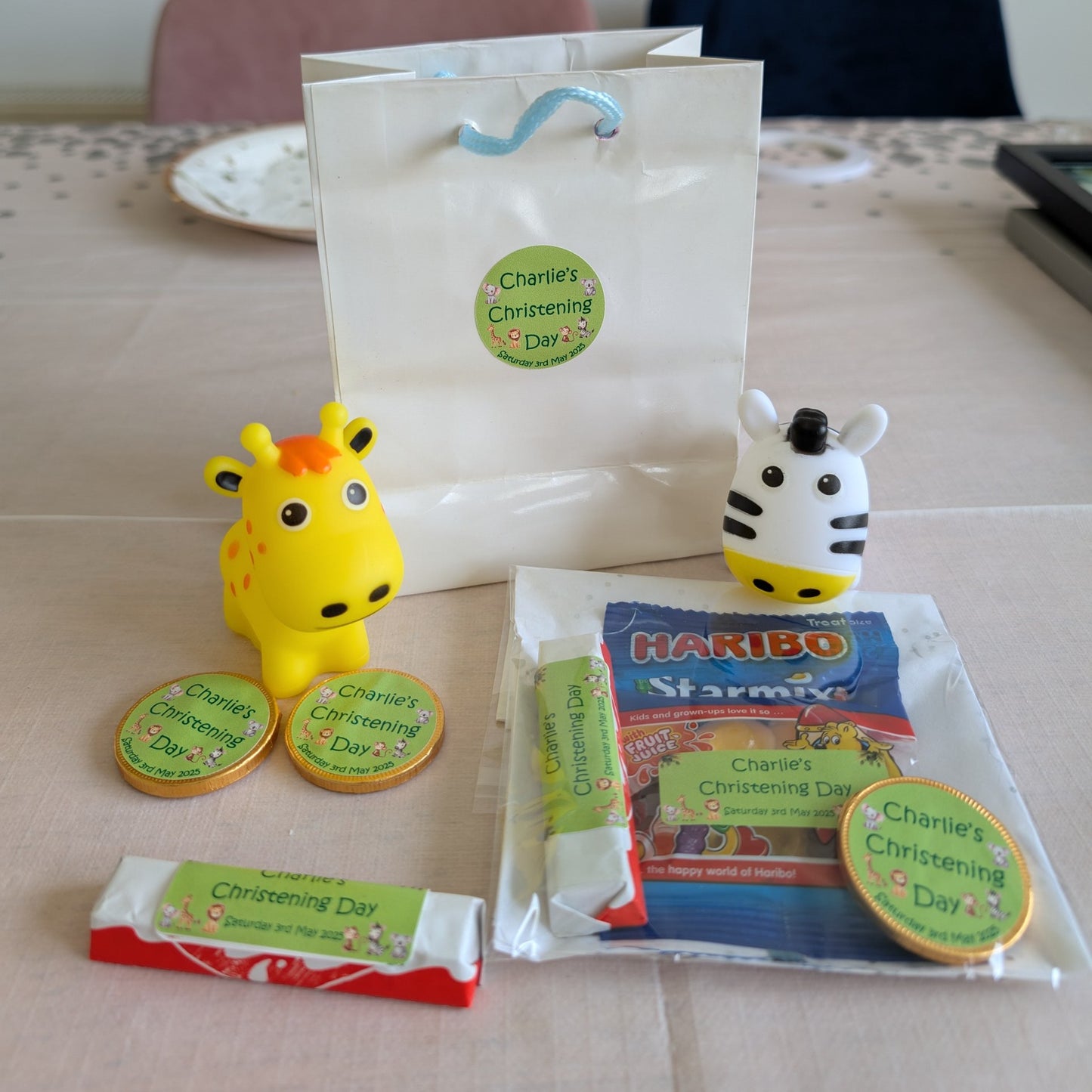 Jungle Friends Christening Stickers