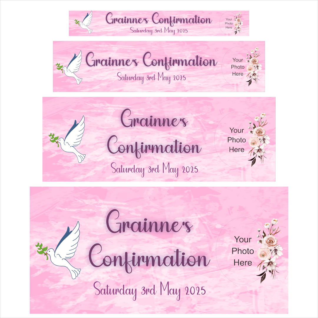 Pink Tie-dye Confirmation Banner