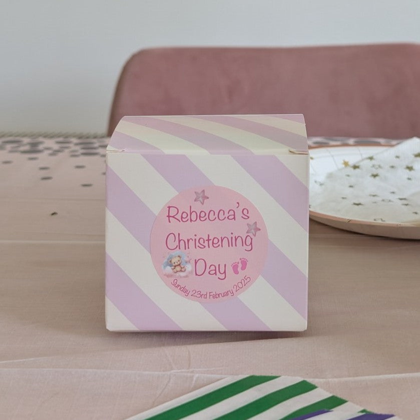 Pink Dreams Christening Stickers