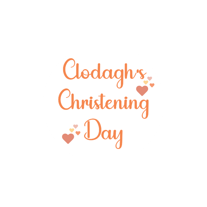 Rustic Hearts Christening Stickers