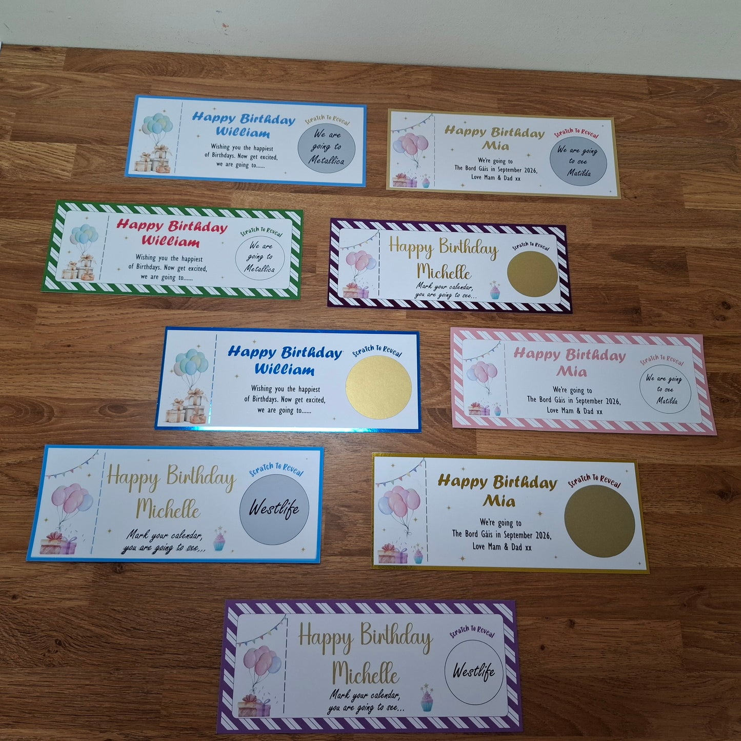 Birthday Scratch to Reveal Ticket