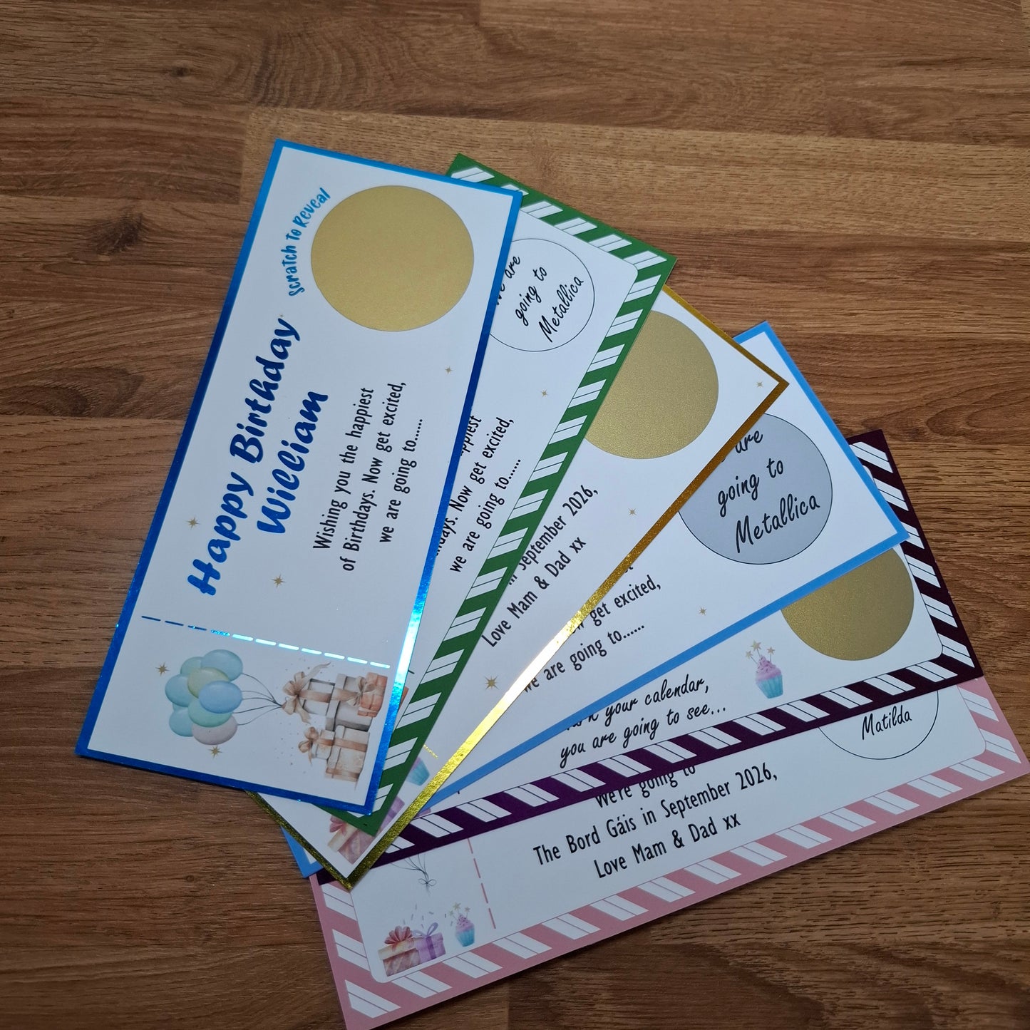 Birthday Scratch to Reveal Ticket