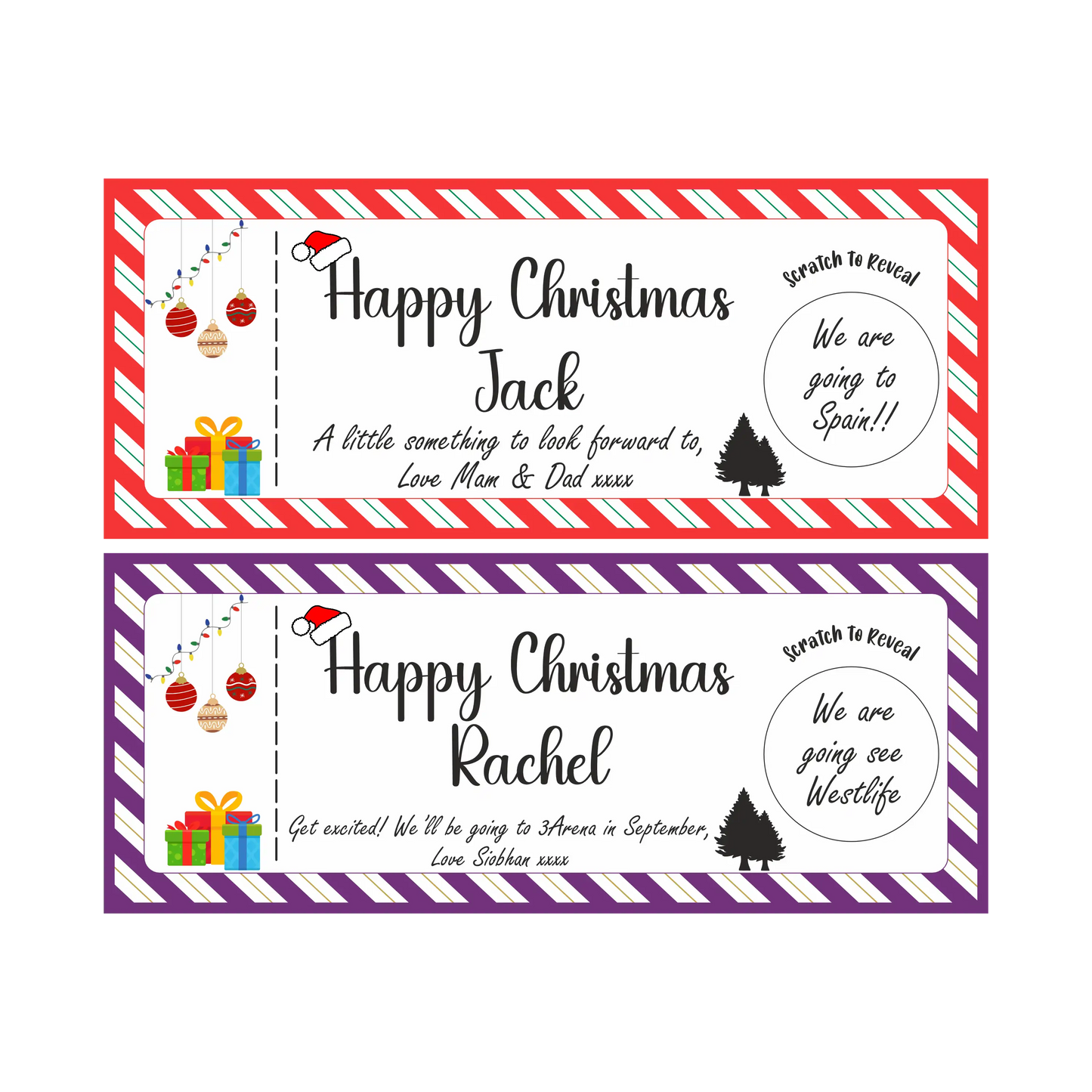 Candycane Scratch to Reveal Ticket