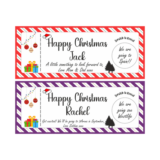 Candycane Scratch to Reveal Ticket