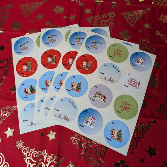 Circular Christmas Gift Tags