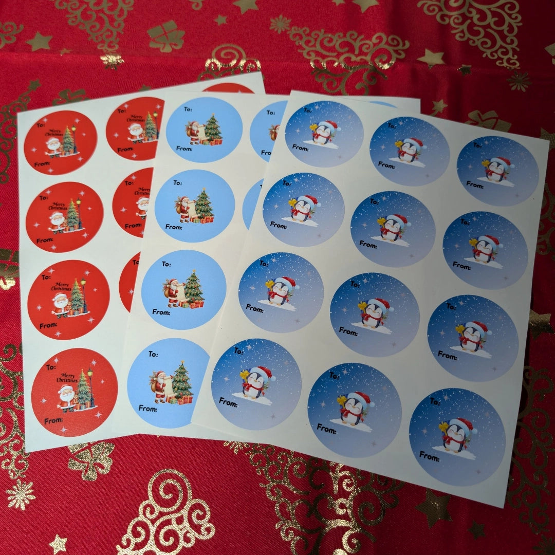 Circular Christmas Gift Tags