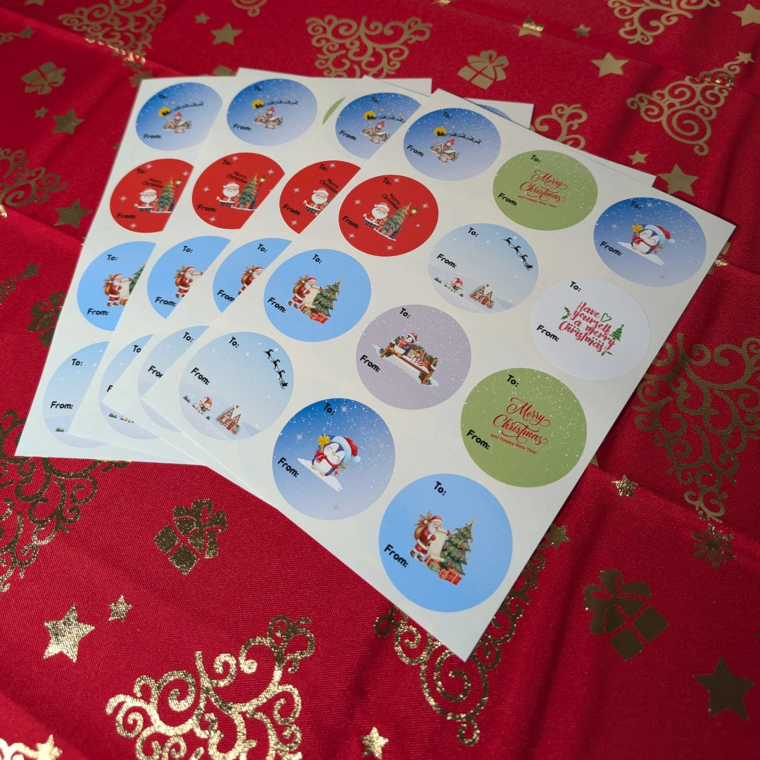 Circular Christmas Gift Tags