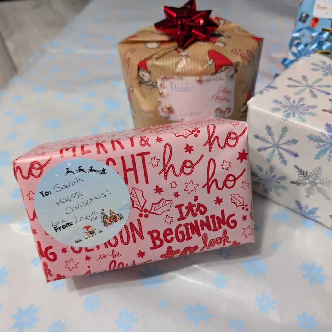 Circular Christmas Gift Tags