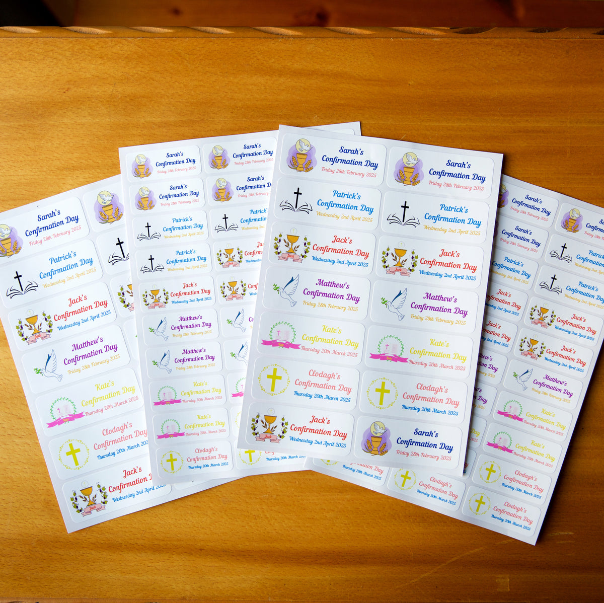 Confirmation Code Stickers Rectangular Confirmation Stickers – Lauras Little Crafts