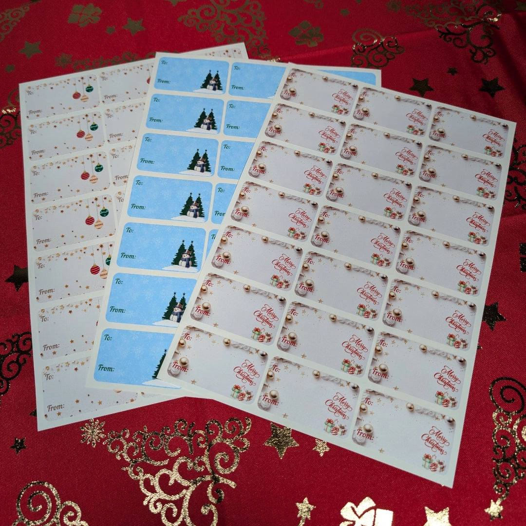 Rectangular Christmas Gift Tags